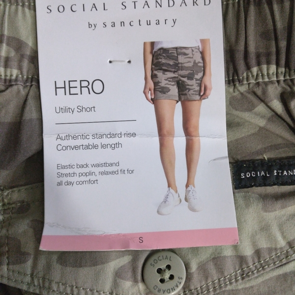 Women's Social Standard by Sanctuary size SMALL NWT utility shorts - Picture 2 of 4